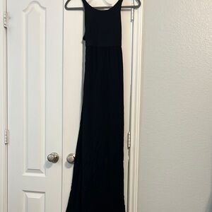 RVCA Black Maxi Dress with Open Back | size S